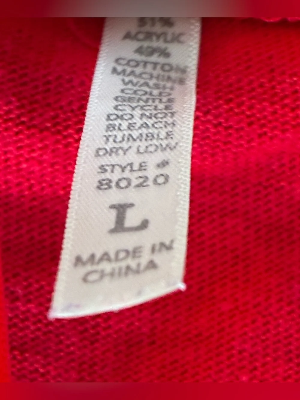 Women’s COL Story Classic Red V-Neck Button Cardigan Sweater Size Large